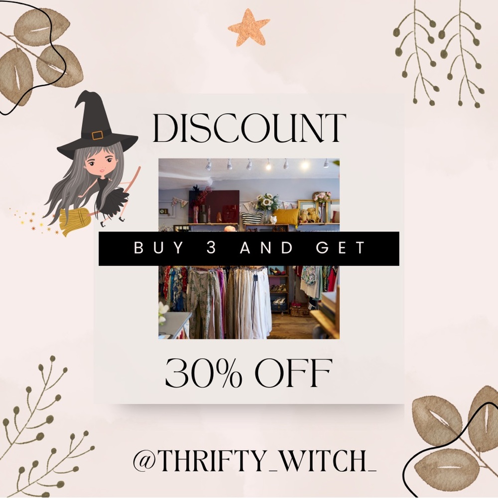 ⚡️Offering 30% off when you but 3 items!⚡️